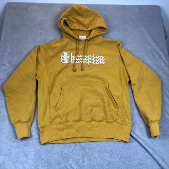 Champion Men's Reverse Weave Hoodie Sweatshirt Medium Reverse Weave Triple Scrip - Picture 10 of 11